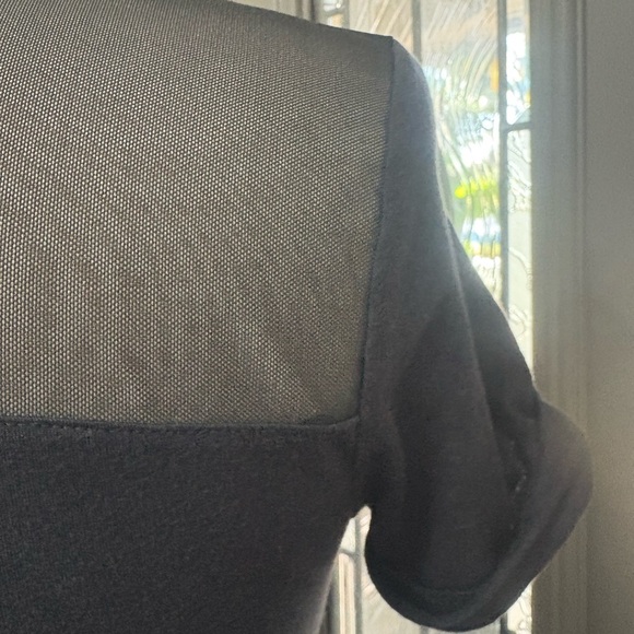 Calvin Klein Black CK Graphic Fitted Short Sleeve Mesh Tee - Picture 6 of 8